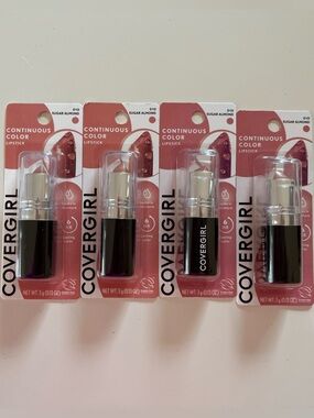 4 New Covergirl Continuous Color Lipstick 010 Sugar Almond